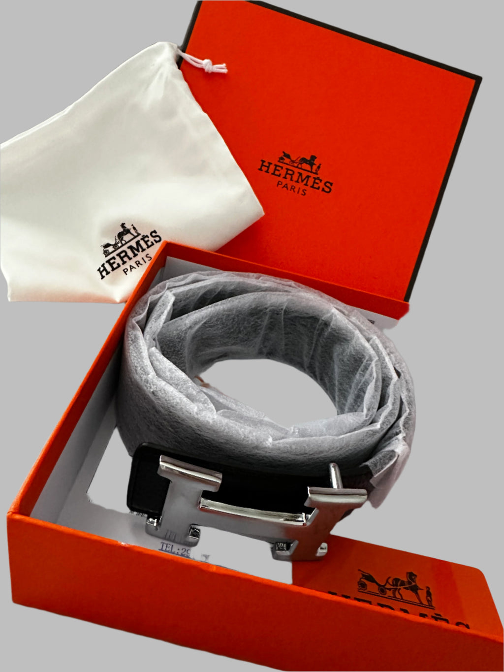 HERMES BELT SILVER